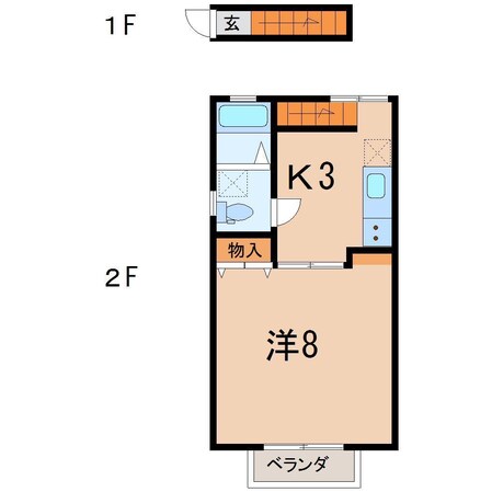 石田コーポの物件間取画像